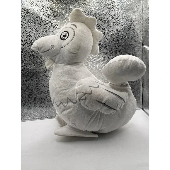 Very RARE SqwishLand Farm Narl the Sqwooster Plush 12" White Stuffed Toy Animal - Picture 2 of 2